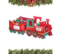 Christmas Train Gift Box, Cardboard Christmas Presents Trains, Gingerbread Style Gift Storage, Easy Assembly, Environmentally Friendly Material, for Home Christmas Decorations (Small,1pcs)
