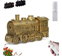 Christmas Train Humidifier Aroma Diffuser,Train Diffuser,300ml Cool Mist Quiet Aromatherapy Diffuser for Essential Oils with Remote Control Dual-Color LED Light for Rooms,Bedrooms,Desks (Bronze-A)