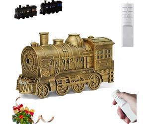 Christmas Train Humidifier Aroma Diffuser,Train Diffuser,300ml Cool Mist Quiet Aromatherapy Diffuser for Essential Oils with Remote Control Dual-Color LED Light for Rooms,Bedrooms,Desks (Bronze-A)