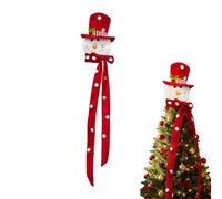 Christmas Tre e Topper | Snowman Head Topper Decor | Christmas Snow Man with Hat & Scarf Tree Tip for Nursery Door Indoor Holiday Studio Living Room Winter Party Home