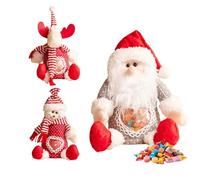 Christmas Treat Bags | 3 Pièces Pochettes Cadeaux Père Noël Bonhomme De Neige Élan | Sacs à Friandises de Noël pour Nourriture Snack Popcorn Chocolat Cookie | Cuisson Fêtes d'Party