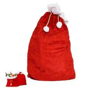 Christmas Treat Bags - Cloth, environ 9 x 6in Red Candy Bag Holiday Pouch | Réutilisable Gift Sack For Snacks, Toys, School Rewards, Living Room Decor, Fireplace Display, Party Favors
