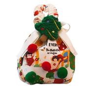 Christmas Treat Bags - Festive Gift Pouch | Colorful Printed Bag with drawstring closure for candies party favors classroom giveaways winter celebrations family events seasonal wrapping