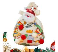 Christmas Treat Bags - Festive Gift Pouch | Colorful Printed Bag with drawstring closure for candies party favors classroom giveaways winter celebrations family events seasonal wrapping