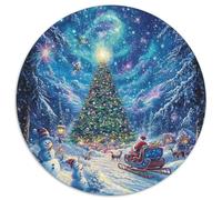 Christmas Tree 1000 Pièces Puzzle Rond Cadeau Classiques Puzzle Circulaire Impossible Adulte 1000pcs (67.5x67.5cm)