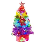 Christmas Tree, 2FT Colorful Mini Christmas Tree with Plastic Stand for Party Supplies Indoor Outdoor Holiday Home Decoration, Style1
