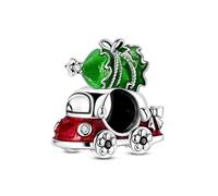 Christmas Tree and Car Beads Charm, Charm for Bracelet, Compatible with Pandora Bracelet Neckalce
