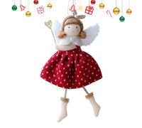 Christmas Tree Angel Girl Pendant, Seasonal Cute Keepsake With Lanyard, Christmas Plush Angel Girl Doll Ornaments For Restaurant Farmhouse Window Sill Door