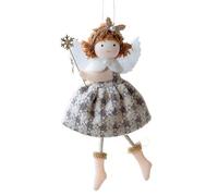 Christmas Tree Angel Girl Pendant, Seasonal Cute Keepsake With Lanyard, Christmas Plush Angel Girl Doll Ornaments For Restaurant Farmhouse Window Sill Door