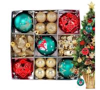 Christmas Tree Ball Ornaments - 35 Pieces Holiday Decoration, Tree Christmas Ornaments | Perfect for Party, Railing, Engagement, Wedding, Seasonal Display, Holiday Decor, Festive Celebration