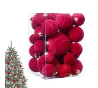 Christmas Tree Balls - 35 Pieces Pendant Decoration, Shatterproof Balls Christmas Tree Ornaments - Pour Wall Indoor Outdoor Fireplace Mantel Door Bedroom Kitchen Holiday Winter