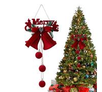 Christmas Tree Bell Ornament - Festive Hanging Decoration | and Metal with Glossy Finish, Lightweight Pendant for Tree Window Wall Fence Patio, Perfect Holiday Accent for Home Indoor Outdoor
