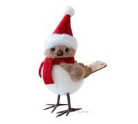 Christmas Tree Birds Decor, Desktop Bird Statue, Whimsical Winter Theme Accent, Multi Functional, Tabletop Figurine for Living Room, Bedroom, Fireplace Display, Family Gathering, Party Scenes