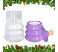 Christmas Tree Candle Jar Mold - Reusable Silicone Casting Tool, Flexible DIY Craft Mold, Elegant Home Decoration Maker | Cement Moulds for Art Teachers Plaster Projects Holiday Hobbyists Create