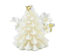 Christmas Tree Candle | Vintage Candlee Holders Gold Traditional Candlewickers with Clip | Long Burning Scented Candles for Winter Halloween Party Birthday Holiday Ambience