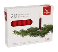 Christmas Tree Candles 96 x 13 mm, 20 bougies, rouge
