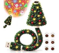 Christmas Tree Ceiling Projector, Plug and Play HD Christmas Projector | USB Powered Christmas Night Light with 6+ Holiday Patterns,for Wall and Ceiling, Room Decor, Holiday Party, Xmas
