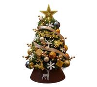 Christmas Tree Centerpiece - Realistic Tabletop Tree with Ornaments, Decorative Christmas Accent, Mini Holiday Decor for Desktop, Office, Home, Room, Festive Family and Client Display