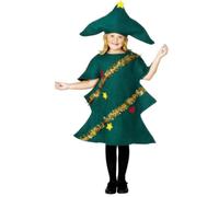 Christmas Tree Costume, Child, Unisex Medium Age 6-8 Multicolore