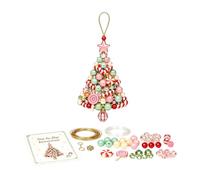 Christmas Tree Craft, DIY Bead Art Kit with Holiday Ornament Design, Decor | Beading Christmas Tree Tabletop Decor for Women Mom Wife Girlfriend Family Holiday Party Home Desk Bookshelf Entryway