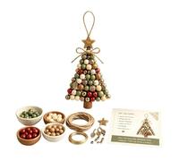 Christmas Tree Craft, DIY Bead Art Kit with Holiday Ornament Design, Decor | Beading Christmas Tree Tabletop Decor for Women Mom Wife Girlfriend Family Holiday Party Home Desk Bookshelf Entryway