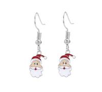 Christmas Tree Dangle Earrings Star Ear Drop Stud Red Green Beads Charm Cute Ornament Dangling Earrings Christmas Dangle Star Spiral Xmas Tree Earring Gifts