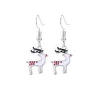 Christmas Tree Dangle Earrings Star Ear Drop Stud Red Green Beads Charm Cute Ornament Dangling Earrings Christmas Dangle Star Spiral Xmas Tree Earring Gifts