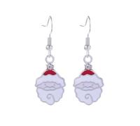 Christmas Tree Dangle Earrings Star Ear Drop Stud Red Green Beads Charm Cute Ornament Dangling Earrings Christmas Dangle Star Spiral Xmas Tree Earring Gifts