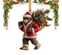 Christmas Tree Decorations - 2D Acrylic Funny Animal Pendants for Festive Holiday Decor, Lightweight Ornaments for Indoor, Outdoor, Wall, Door, Patio, Porch, Yard, and Party Decoration Use