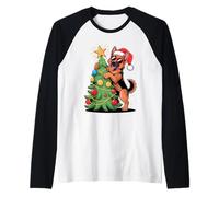 Christmas Tree German Shepherd Sunglasses GSD Manche Raglan