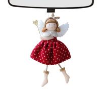 Christmas Tree Girl Ornament, Plush Hanging Decoration Doll, Seasonal Keepsake with Lanyard, Soft Holiday Accent for Farmhouse, Window Sill, Door and Restaurant Display, 3.94x6.69 inches