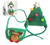 Christmas Tree Hat for Dogs - Cute Pet Christmas Tree Pom-Pom Hat with Soft, Adjustable Fit - Perfect for Holiday Photos, Christmas Parties, and Festive Pet Outfits - Ideal for Small Dogs. (Green,L)
