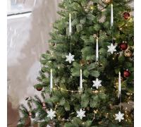 Christmas Tree Led Candles With Clear Crystal Ball Hook,Flameless Flickering Candle Lights,With Remote Control,For Holiday, Home & Party Decor (E)
