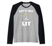 Christmas Tree Let's Get Lit Manche Raglan