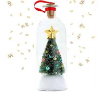 Christmas Tree Message in a Bottle,Mr. Santa's Message in a Bottle Christmas Tree-Vintage Glass Bottle Decorations,Nostalgic Snowy Scene in Bottle,Recordable Greeting Festive Gift,Christmas Decoration