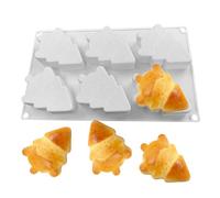 Christmas Tree Mold - 3,94 x 2,76 in Inner Cavity, Silicone Material, Non-Stick Christmas Mousse Candy Chocolate Cookie Fondant, Kitchen Pastry Cake Mold | Holiday Baking, Chocolate Desserts Crafts