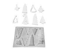 Christmas Tree Mold - 8-Grid Heat-Resistant Silicone Craft Tool, Festive Wax, Plaster, Soap, Cake, Resin Art, and DIY Casting Mold for Holiday Parties and Creative Decorations