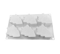 Christmas Tree Mold, Holiday Cake Moulds, 6-cavity Silicone Kitchen Baking Tool For Christmas, Home Seasonal Decor Mousse Chocolate Candy Cookie Fondant Kitchen Pastry Candle Epoxy Resin