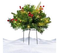 Christmas Tree Pot - 17.7inch Battery Powered Lighted Tree Tripod Stand for Festive Decoration, UV Resistant with Energy Efficient LEDs, Perfect for Porch, Yard, Patio Outdoor Holiday Decor