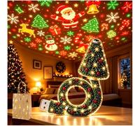 Christmas Tree Projection Night Light, Christmas Ceiling Projector (1PCS) | Plug and Play HD USB Christmas Tree Ceiling Projector Night Light with 6 Festive Scenes, For Room Decor Holiday Party