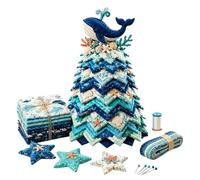 Christmas Tree Quilt Kit, Quilting Craft Kit, Christmas Tree Decor for Home