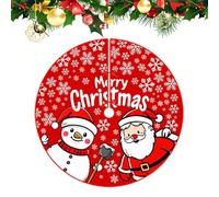 Christmas Tree Skirt,35 pouces Red Festive Winter Home Decorations,Christmas Tree Rug Base Cover - for New Year Home Dorm Apartment Bedroom Living Room