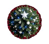 Christmas Tree Skirt - Plush 122cm 48.03in Large Velvet Style Tree Base