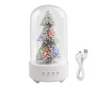 Christmas Tree Speaker, Wireless Holiday Decor With LED Lights USB Recharge | Festive Tree Design Combines Clear Audio Colorful LED Glow Rechargeable Power Creates Cheerful Ambiance With Desk Mantel Book