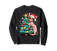 Christmas Tree Sphynx Cat Sunglasses Canadian Hairless Cat Sweatshirt