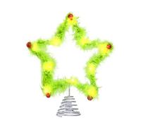 Christmas Tree Star - LED Light Ornaments | PP Battery Operated Tree Light, Reusable Star for Home Table Shelf Fireplace Living Room Patio Garden Office School Holiday Decoration