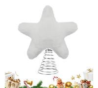 Christmas Tree Star Topper, Plush Velvet Star, Soft Decorative Topper 11x12.6 inches, Festive Holiday Ornament, for Tree Fireplace Shelf Desk Bedroom Office, in Gold