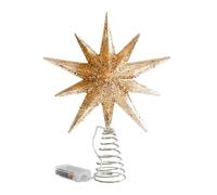 Christmas Tree Star Topper - Seasonal Festive Holiday Treetop Decorations, Christmas Glitter Star Ornament Treetop Decoration for Office | Indoor Home Bar Shop Bedroom Celebrations