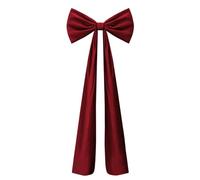 Christmas Tree Topper Bow | Red Ribbon Decorations with Long Streamers