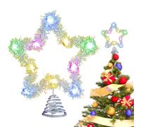 Christmas Tree Topper - Étoile de Noël Décorative avec Éclairage,Décoration de Fête pour Maison Bureau Jardin Chambre Cour Patio Cheminée,Décoration pour Maison de Campagne Bureau École